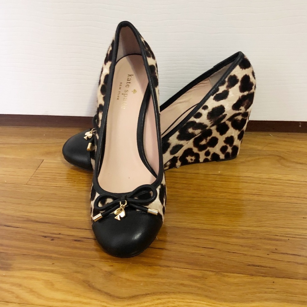 Kate Spade leopard animal print wedges - Size 7 ♠️